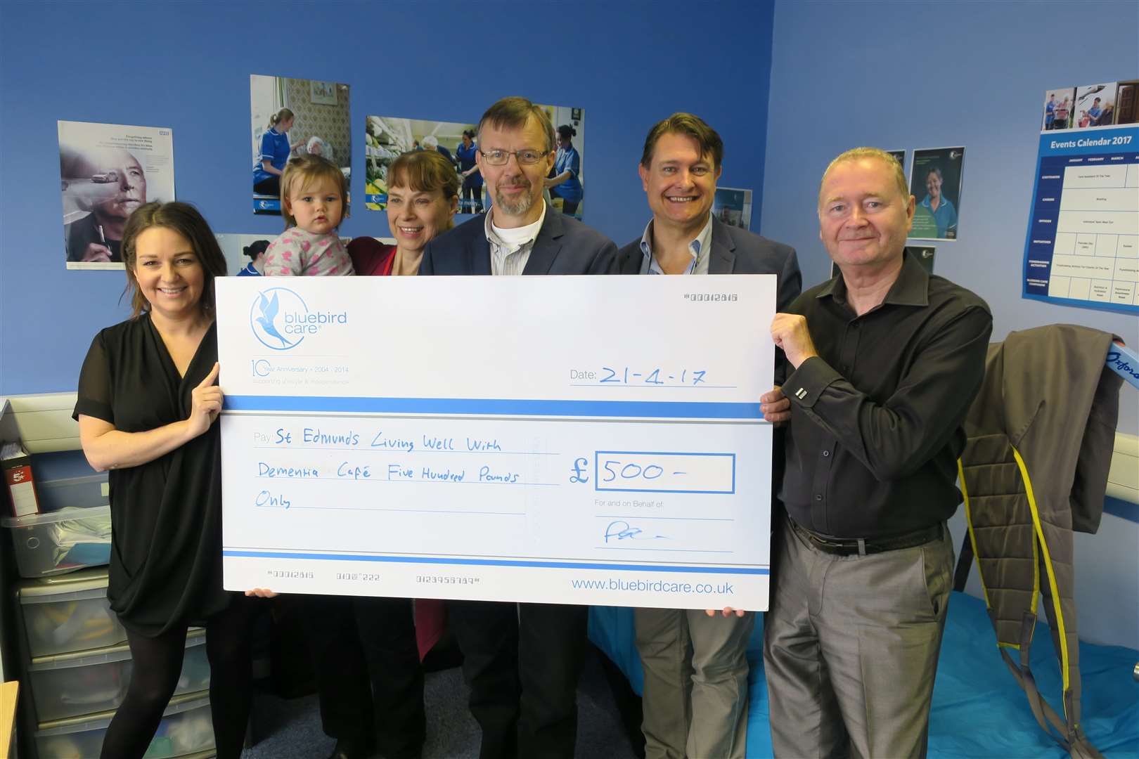 Bluebird Care donated a £500 grant to launch a dementia cafe at St Edmunds Church in Dartford