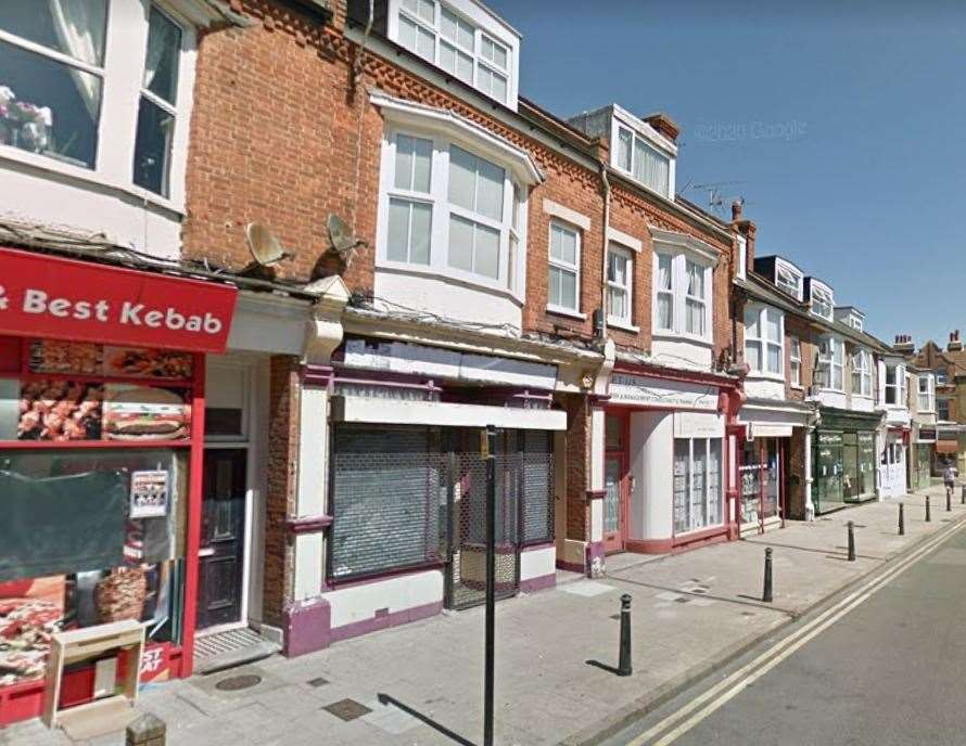 The razor blade was found in Herne Bay High Street. Picture: Google Street View