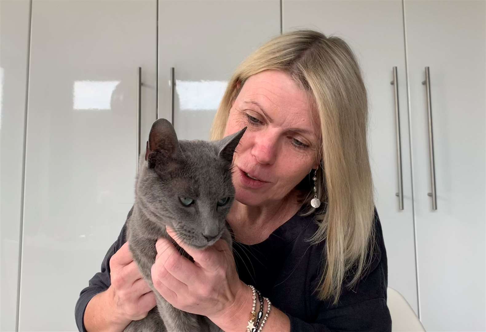 Arthur’s owner Jo Rymill burst into tears when she was reunited with him