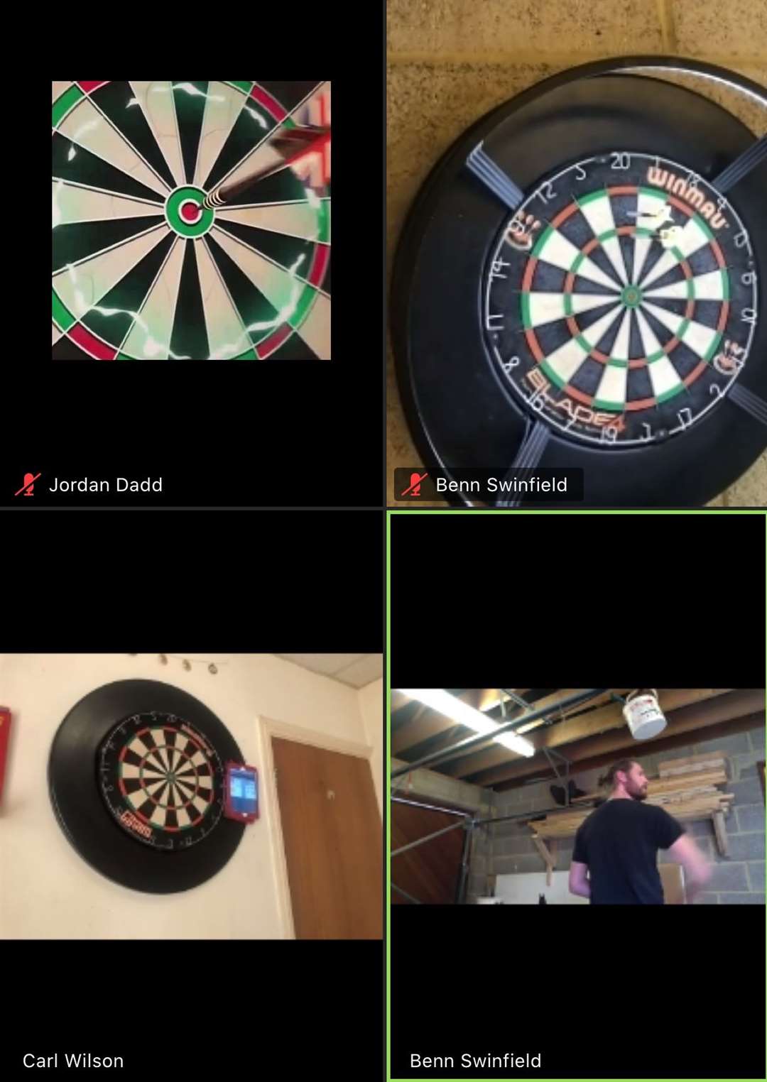 Players take part online in the darts competition played by 32 players across the county (33918817)