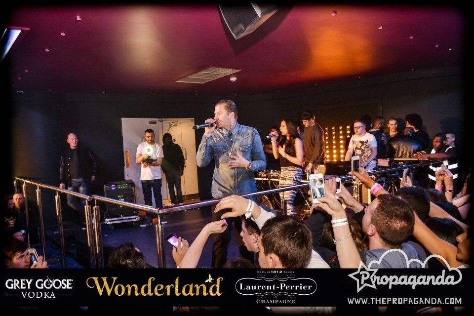 Professor Green performs at Wonderland nightclub, in Barker Road, Maidstone Photo: Wonderland