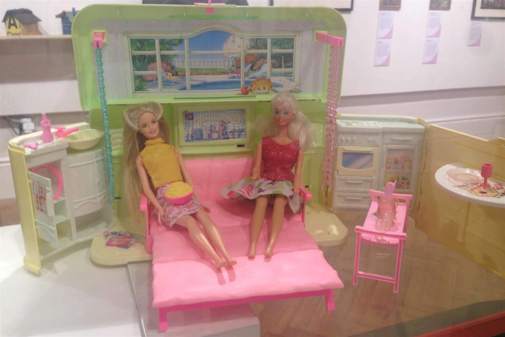 Barbie and friend relax