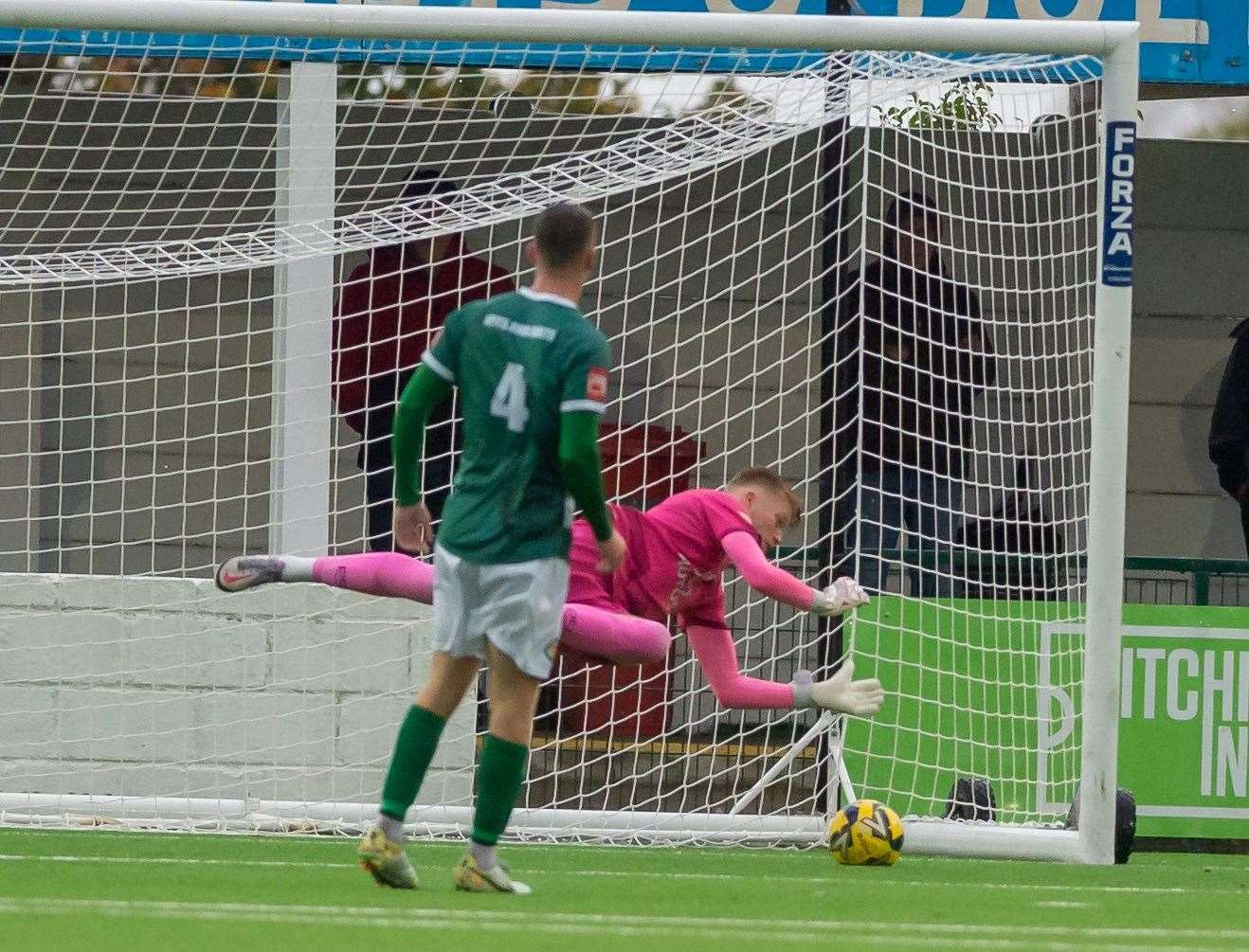 Ashford keeper Jacob Russell preserves his clean sheet. Picture: Ian Scammell