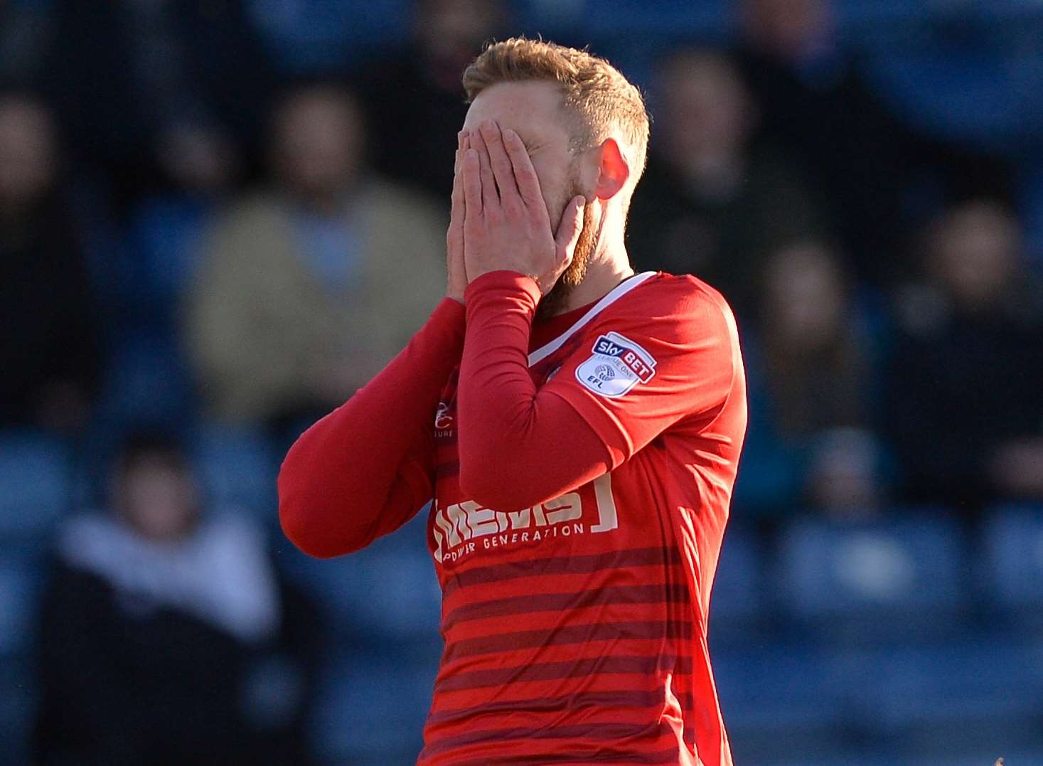 Scott Wagstaff rues a missed chance for Gills Picture: Ady Kerry