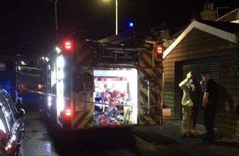 The scene after a house fire in Walmer. Picture: Kent Police