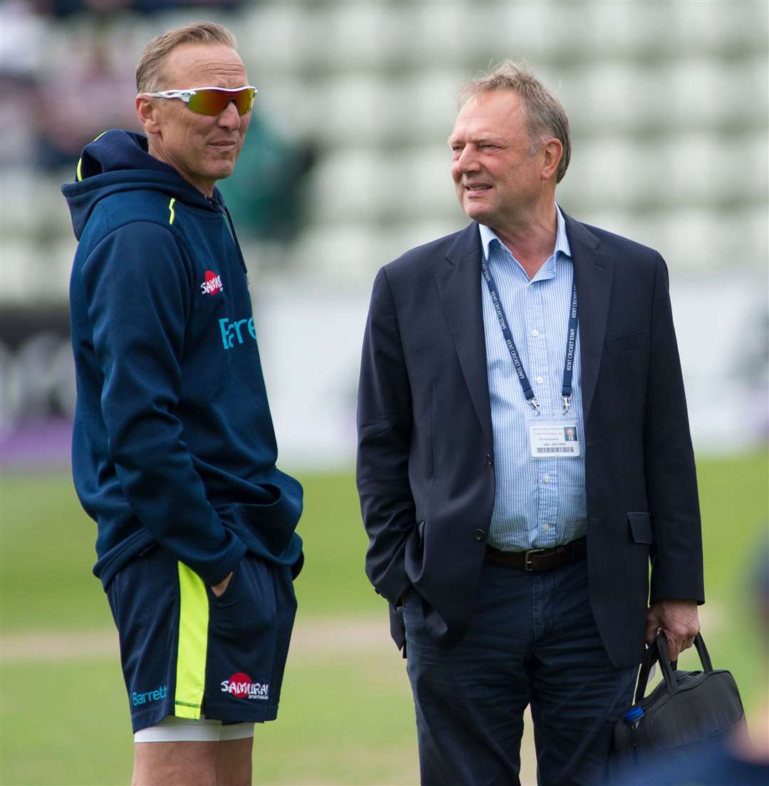Allan Donald, left, with Kent director of cricket Paul Downton Picture: Ady Kerry
