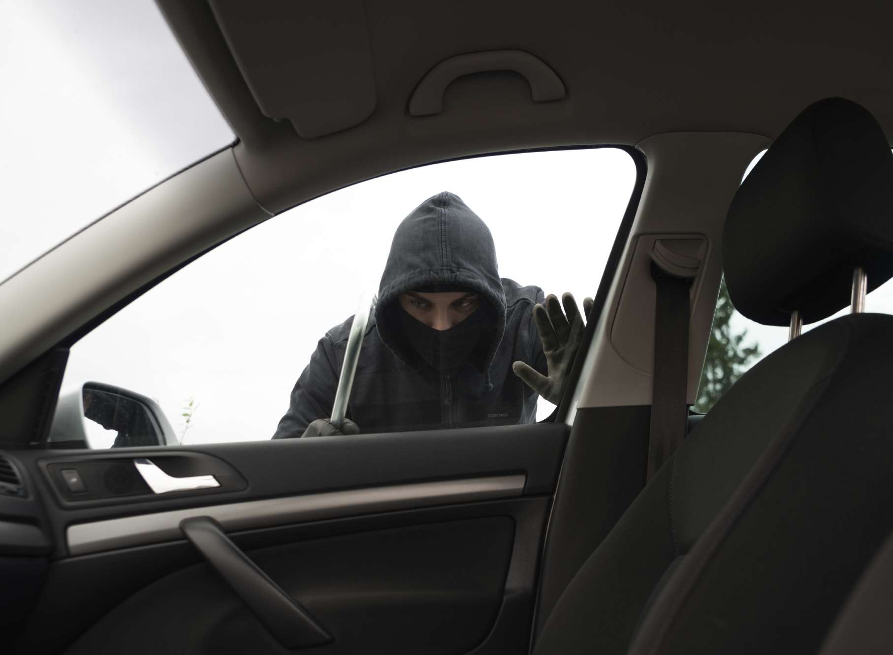 A car thief. Stock image.
