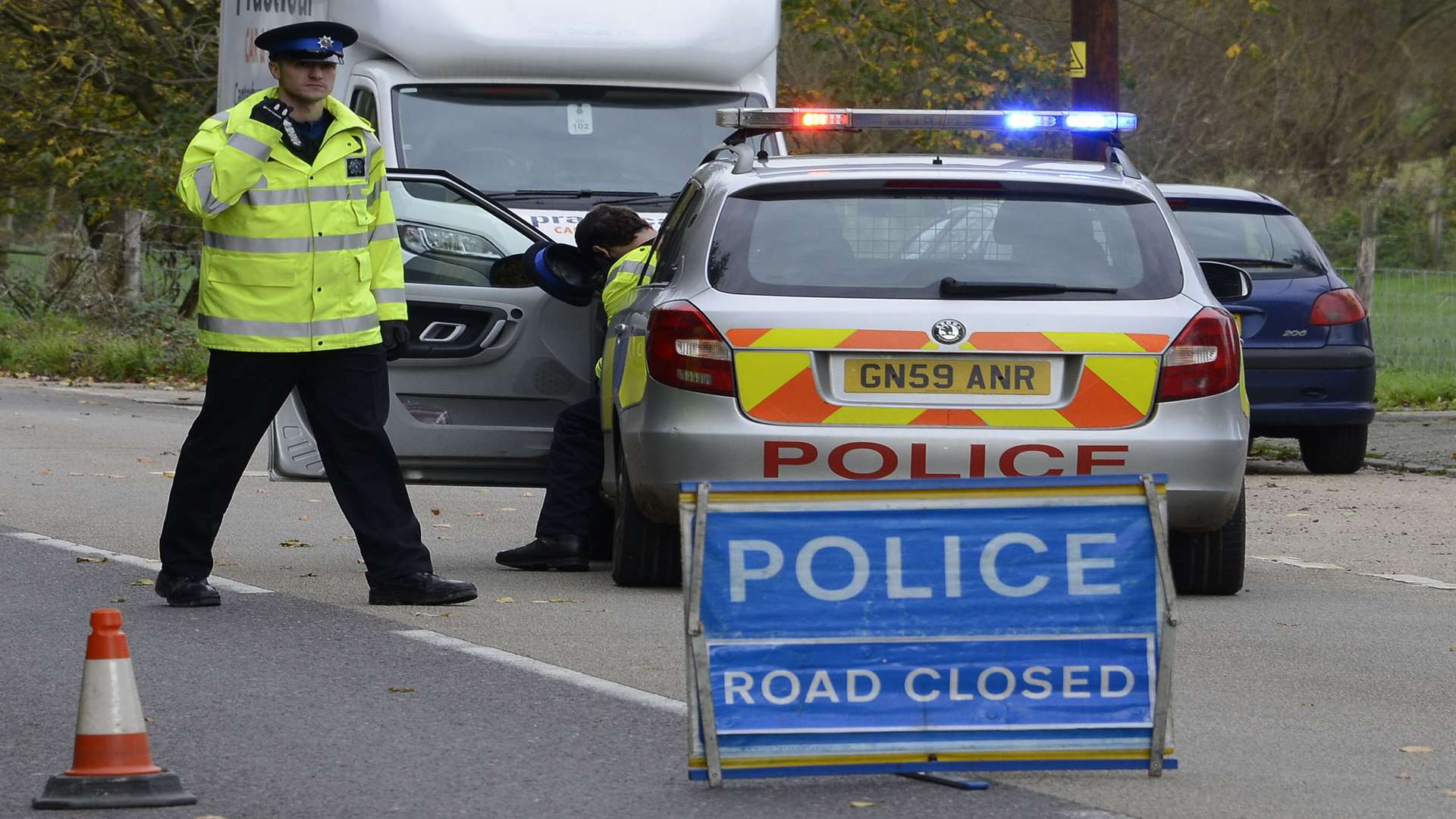 Police closed the A28 off in both directions