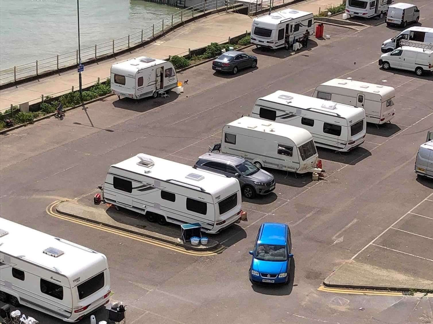 Travellers parked at the East Cliff car park in Marina Esplanade in Ramsgate (15652274)