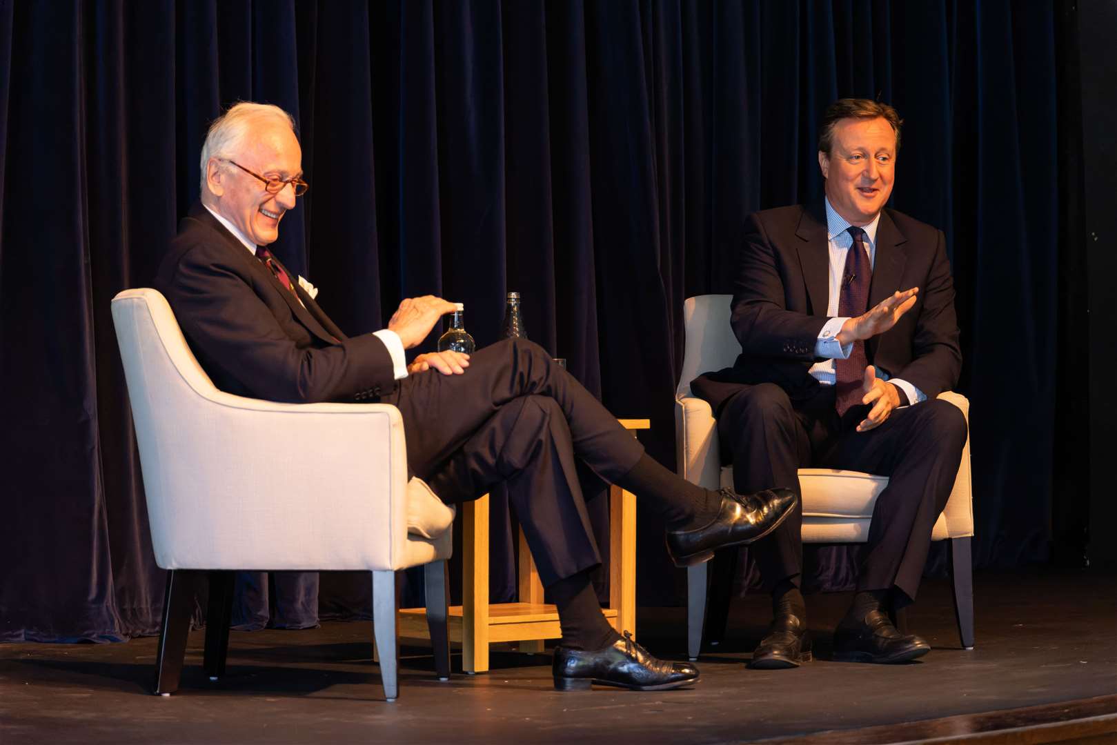 David Cameron took part in a Q&A session with pupils and staff