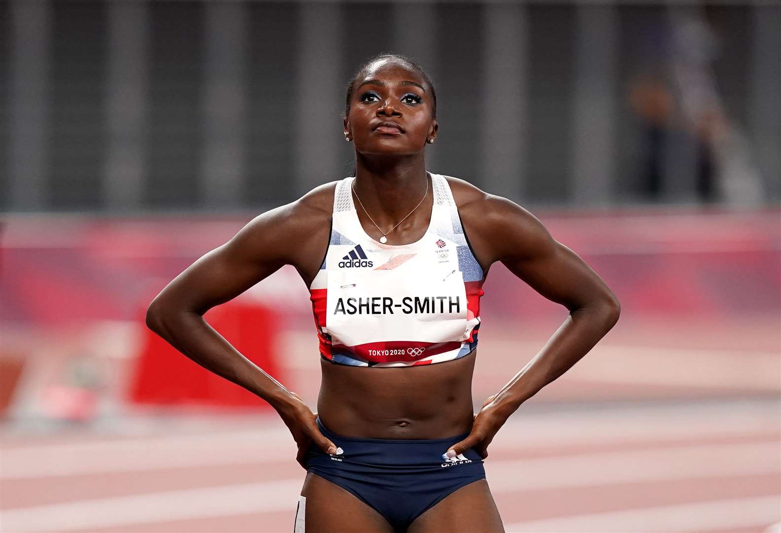 Great Britain’s Dina Asher-Smith pulled out of the 200m after a hamstring injury (Mike Egerton/PA)