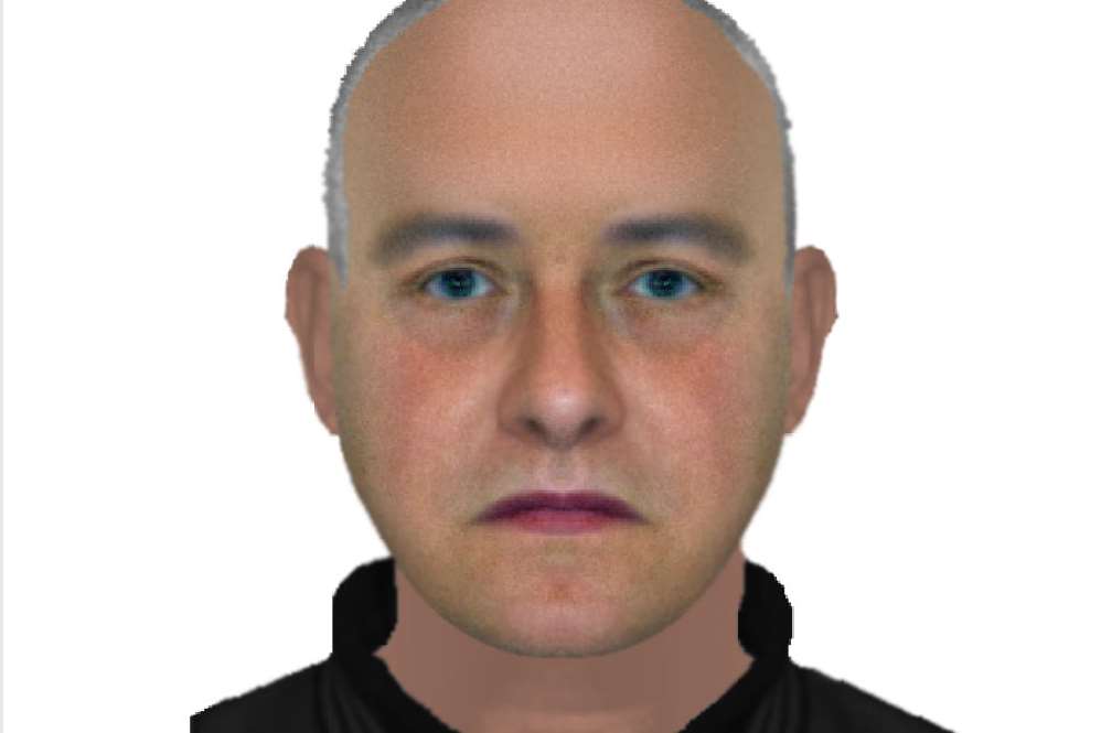 A computer-generated image of a man police want to speak to after an indecent exposure in Dover
