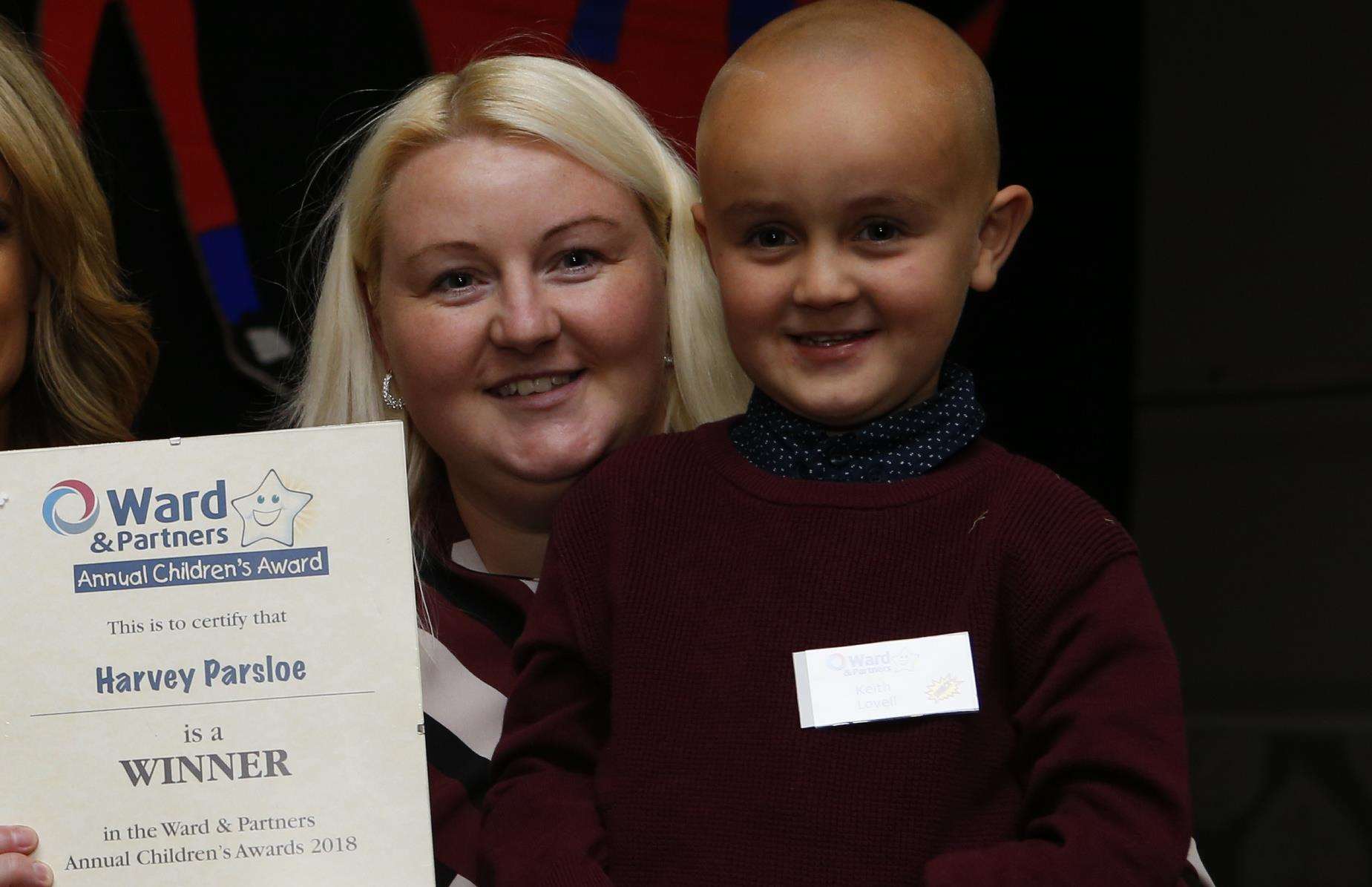 Brave & Courageous Child award was given to Harvey Parsole