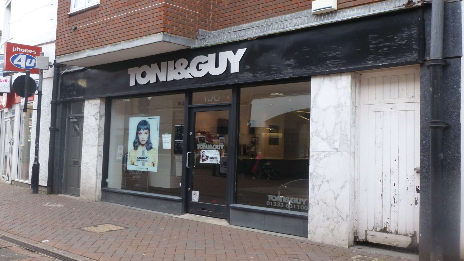 The Toni&Guy hairdressers, in Upper High Street, when it was open