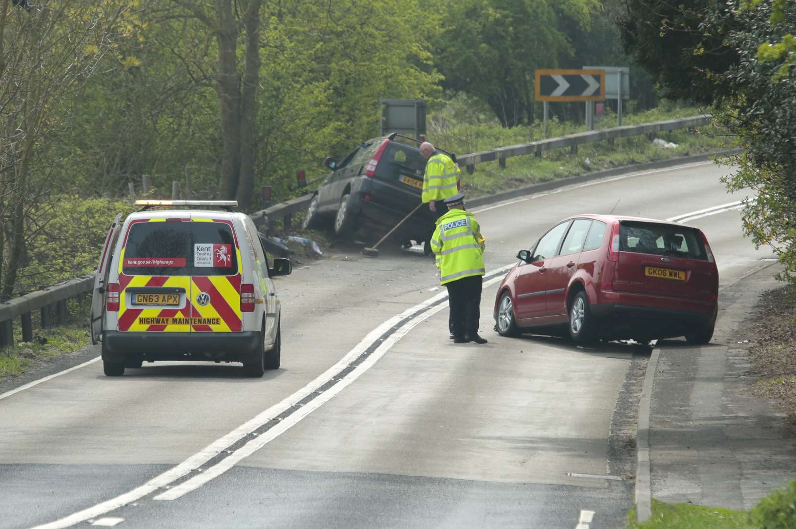 The scene of the accident. Picture: Martin Apps