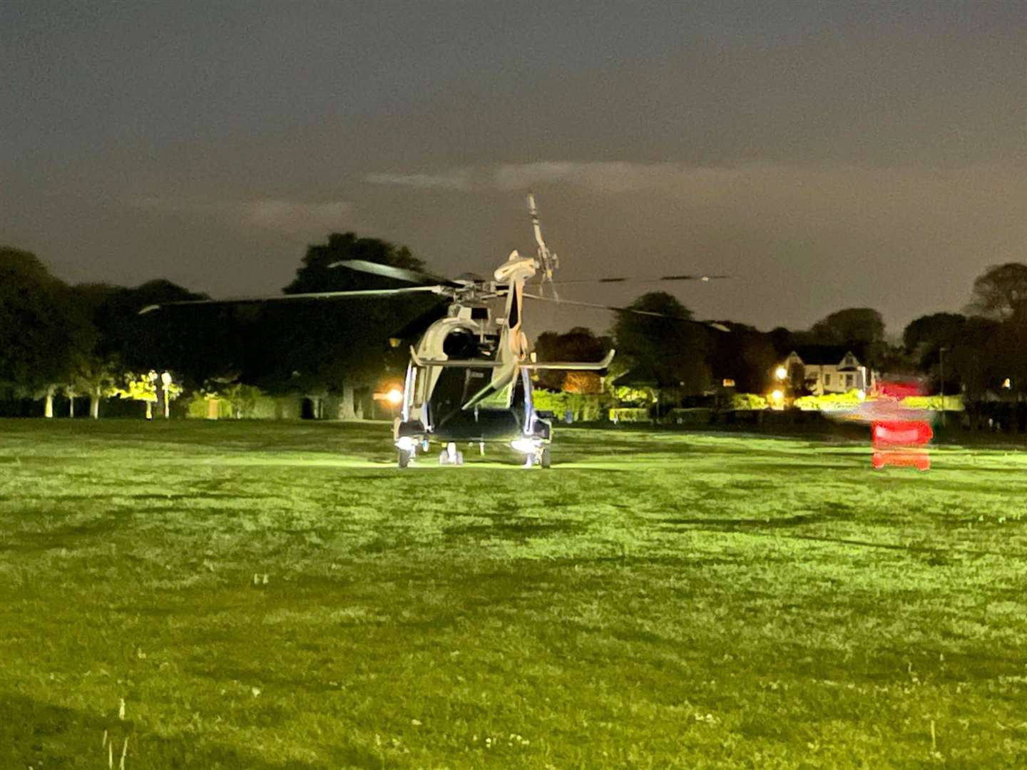 A second air ambulance was called to Herne Bay last night following a medical incident in Western Avenue. Picture: Simon Welsh