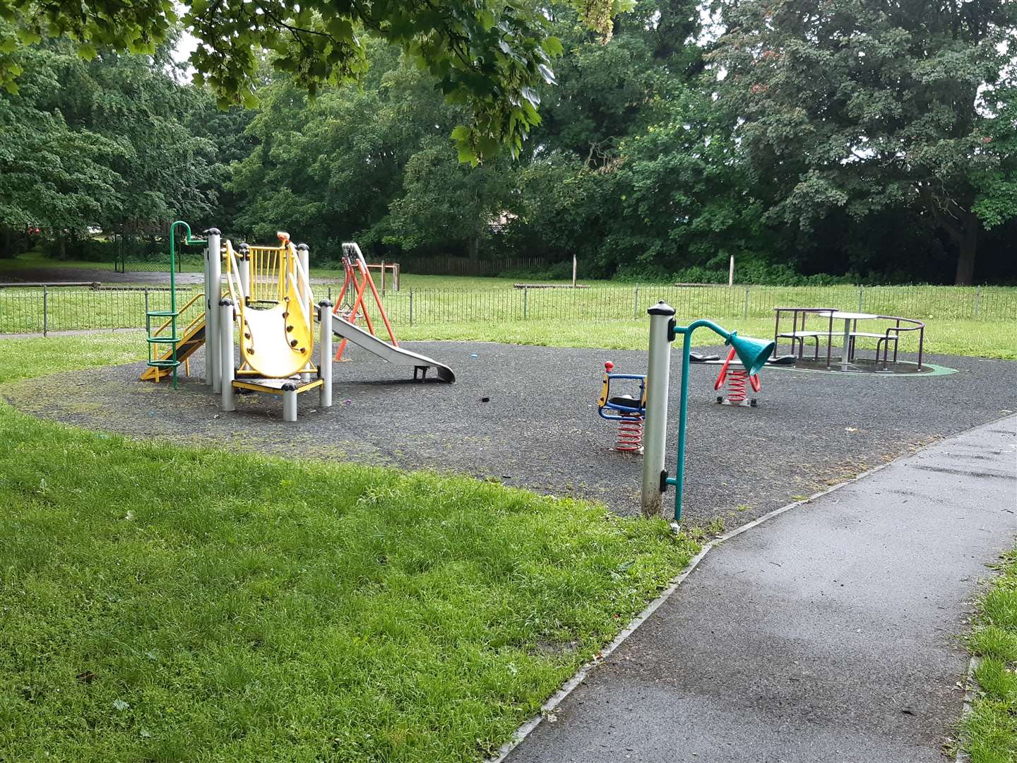 The Ashurst Road Play Area where the child was bitten