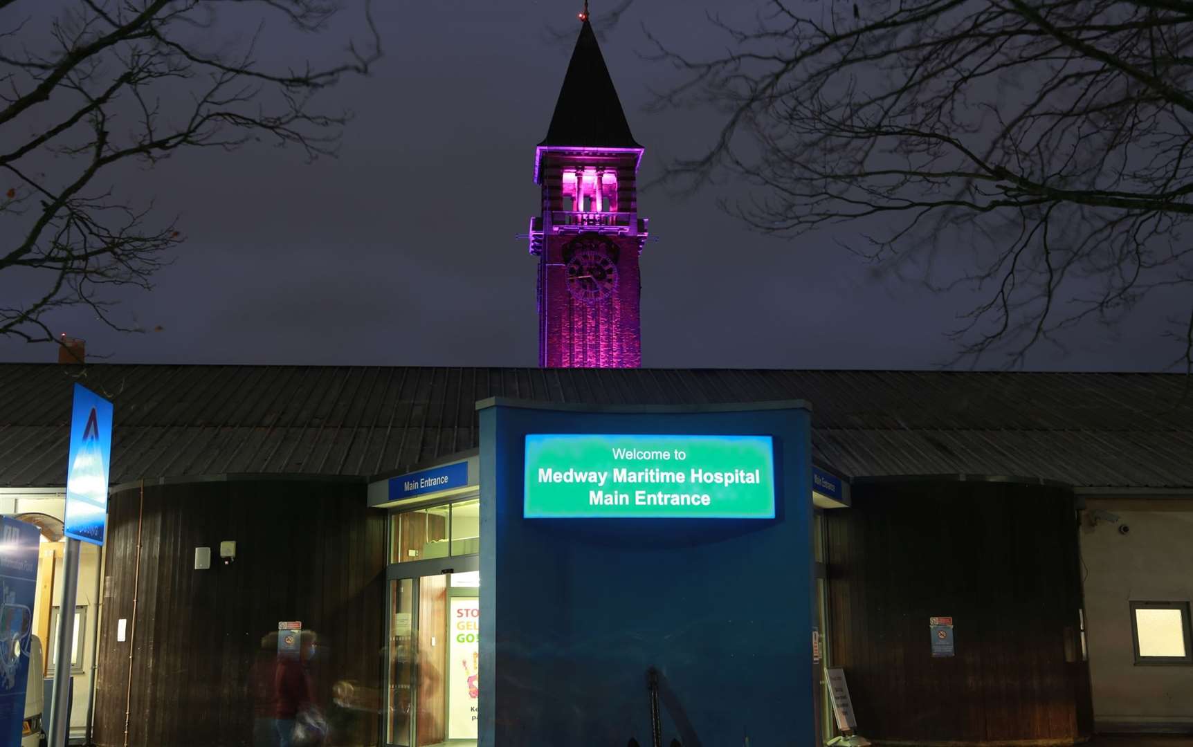 Medway Maritime Hospital's clock tower will be illuminated in purple tonight to mark the end of World Prematurity Day (November 17). Picture: NHS Medway