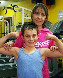 Josh Adams (pictured with mum Becky), of Herne Bay, who was described as obese in school tests