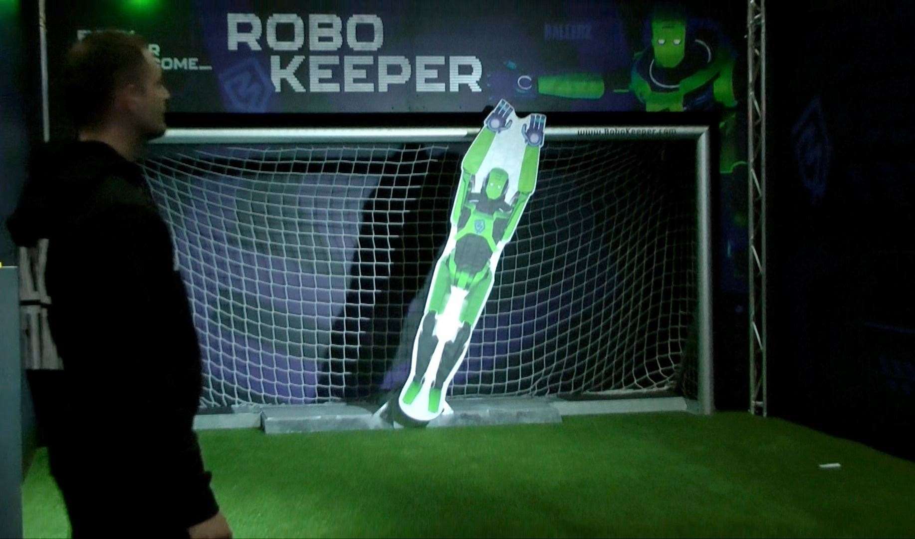 The dome offers different game modes such as a robo keeper