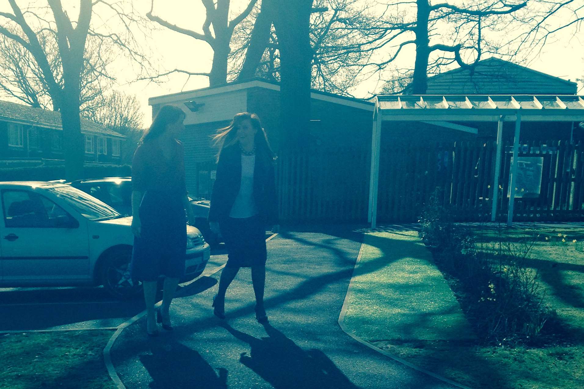 Samantha Cameron, the Prime Minister's wife visits Abbey Court School.