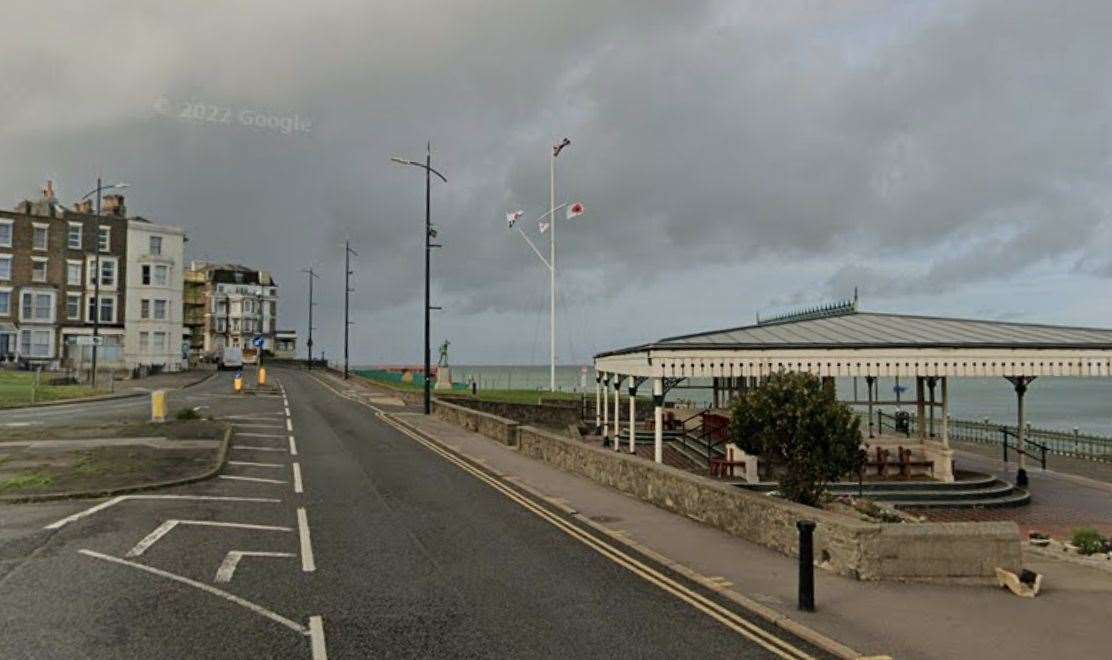 The reported robbery happened on Marine Drive, Margate. Picture: Google