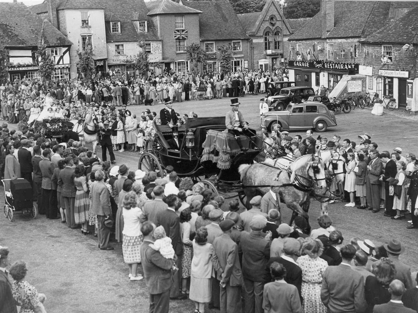 A 1950s picture of one of the pageants which were a feature of the life in Lenham