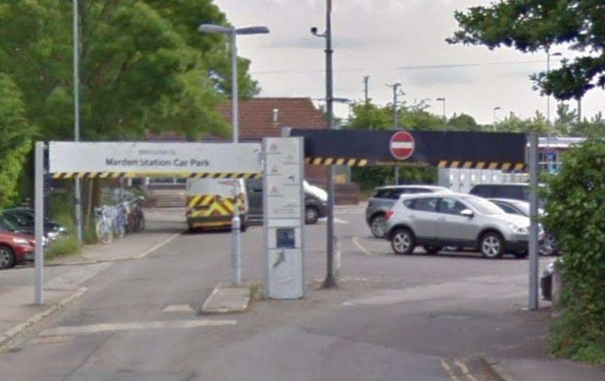 The suspect was chased fro Marden station in Maidstone. Photo credit: Google Maps
