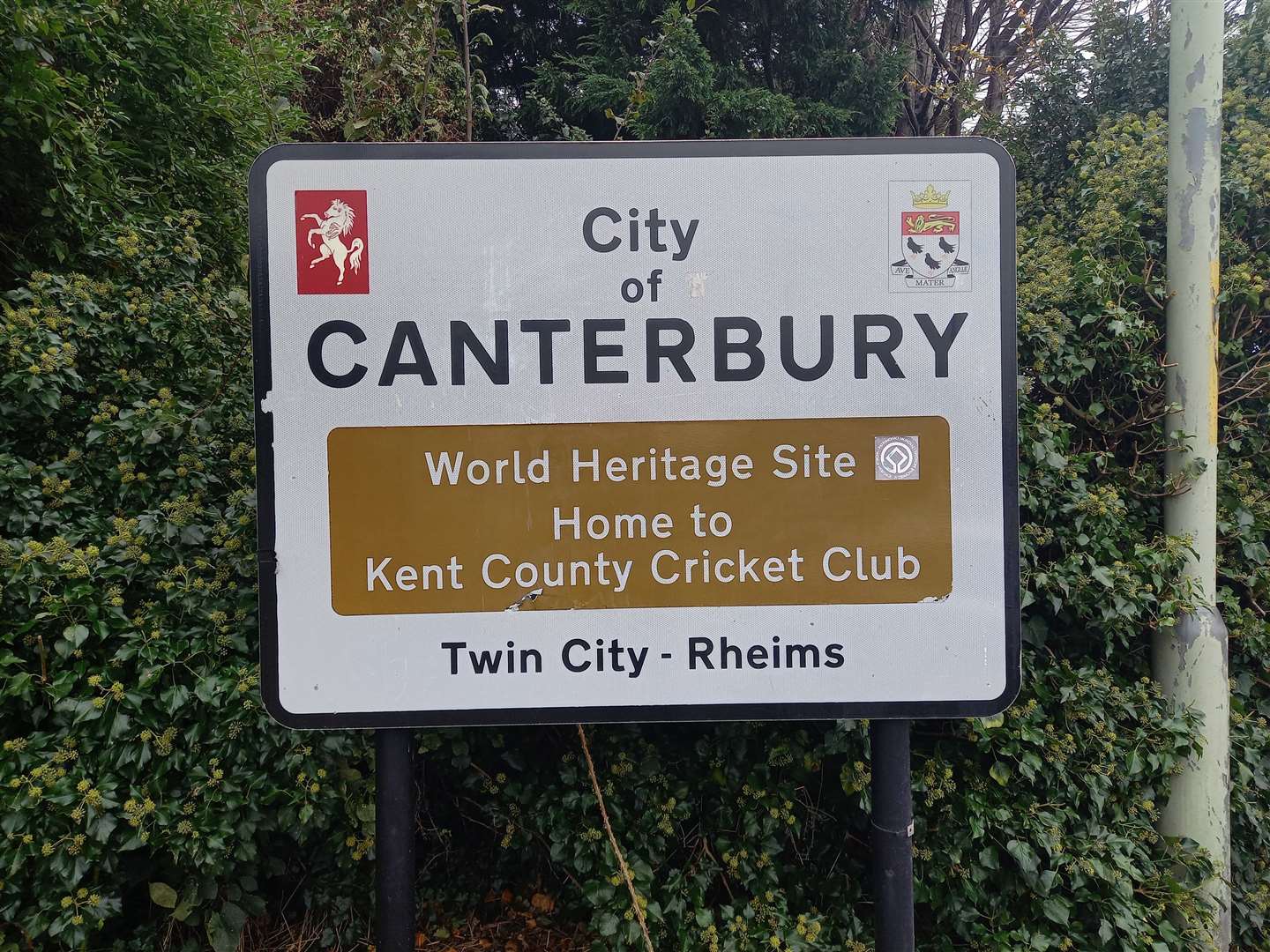 Canterbury's World Heritage status is there for all to see for those entering the city from New Dover Road