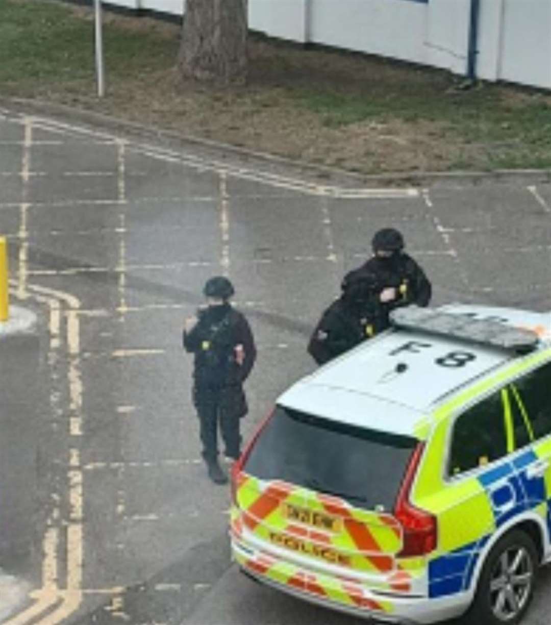 Armed officers were seen in the Sheppey Leisure Complex