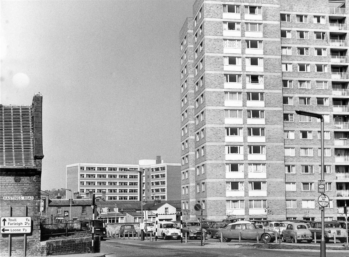 The flats at Mote Road, Maidstone in the 1970s. Picture: Images of Maidstone Book