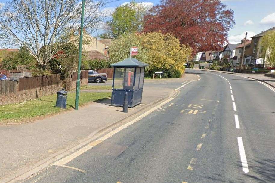 The bus stop (before the impact). Pic Google (51502165)