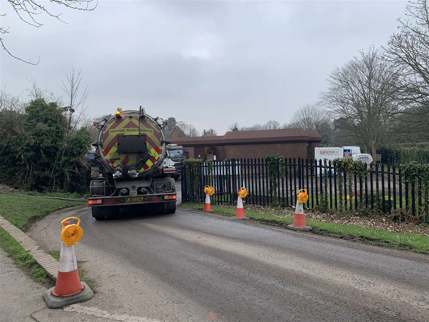Sewage is being transported by lorries from Bulwark pumping station in Sandwich to Richborough treatment works