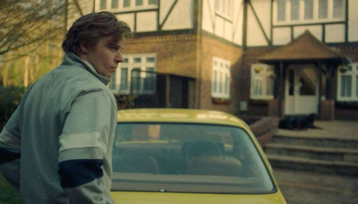 Kenny Noye (Jack Lowden) outside his West Kingsdown home Picture: BBC