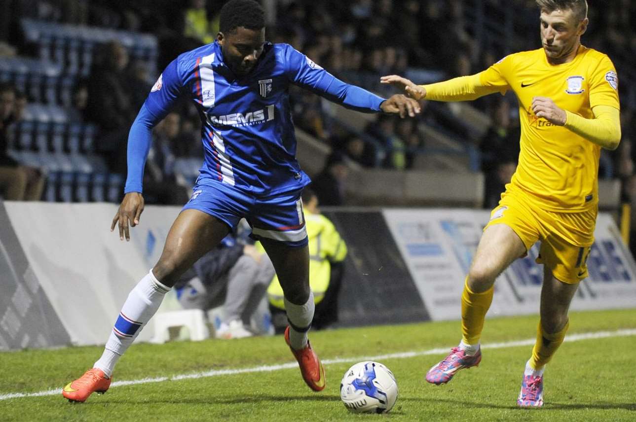Antonio German playing against Preston Picture: Barry Goodwin
