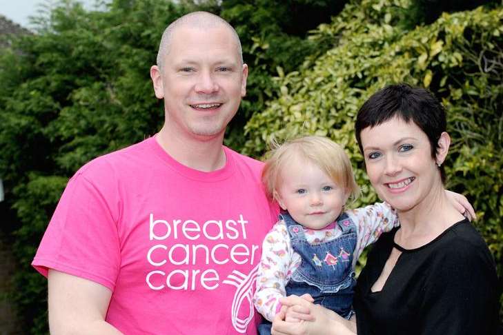 Claire discovered she had breast cancer while breast feeding their daughter Rose