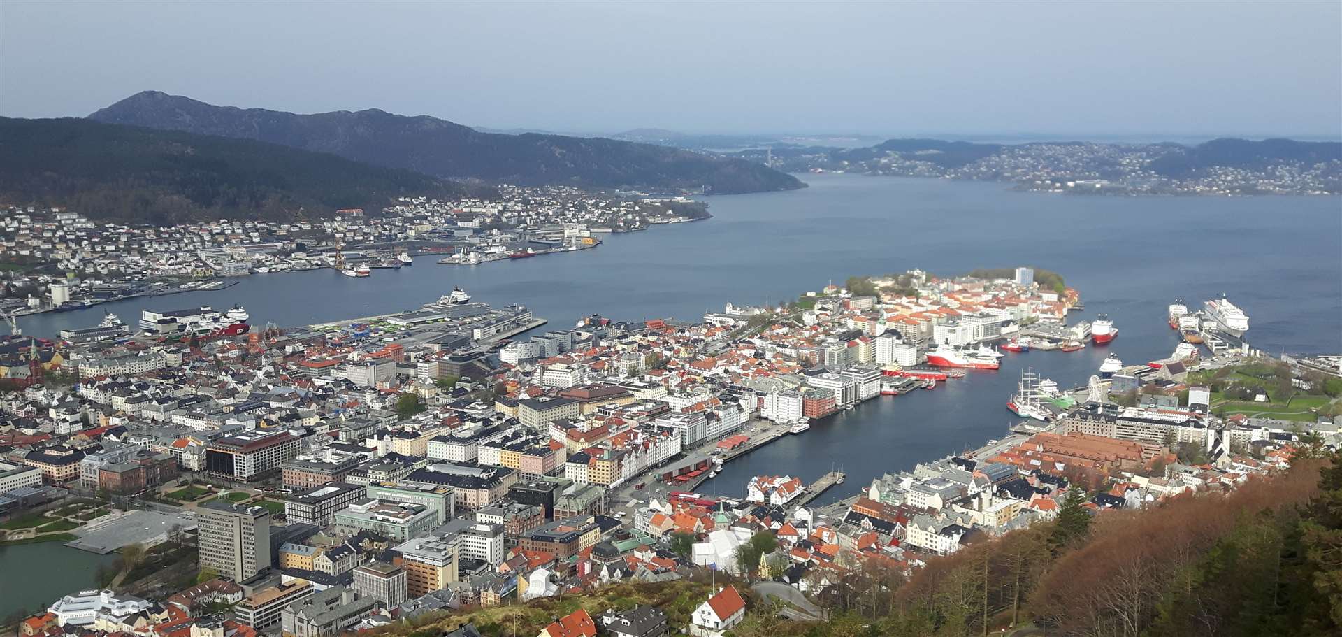 A panoramic view of Bergen