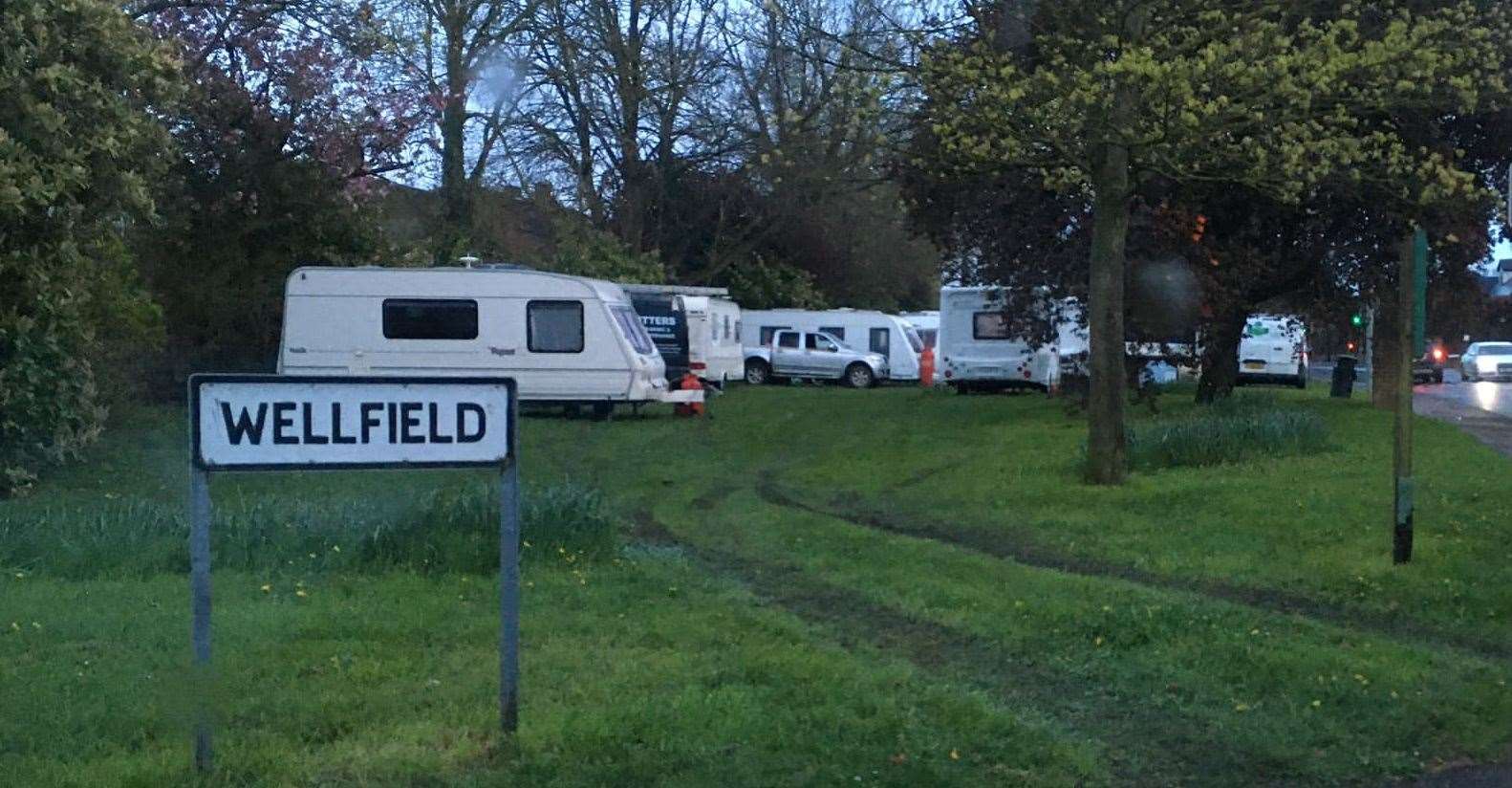 Travellers have been spotted pitching up in Ash Road, Hartley