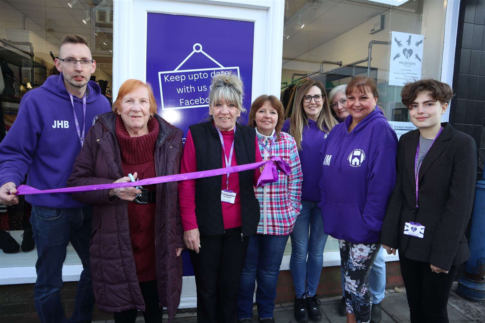Volunteer Molly Johal, with scissors, joined manager Sheila Sulley and assistant manager Julia Purkins to open the new Wisdom Hospice charity shop in Sheerness High Street. Picture: John Nurden