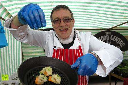 Steve Theobald, of The Seafood and Farm Shop, at the Elm Court Farmers' Market