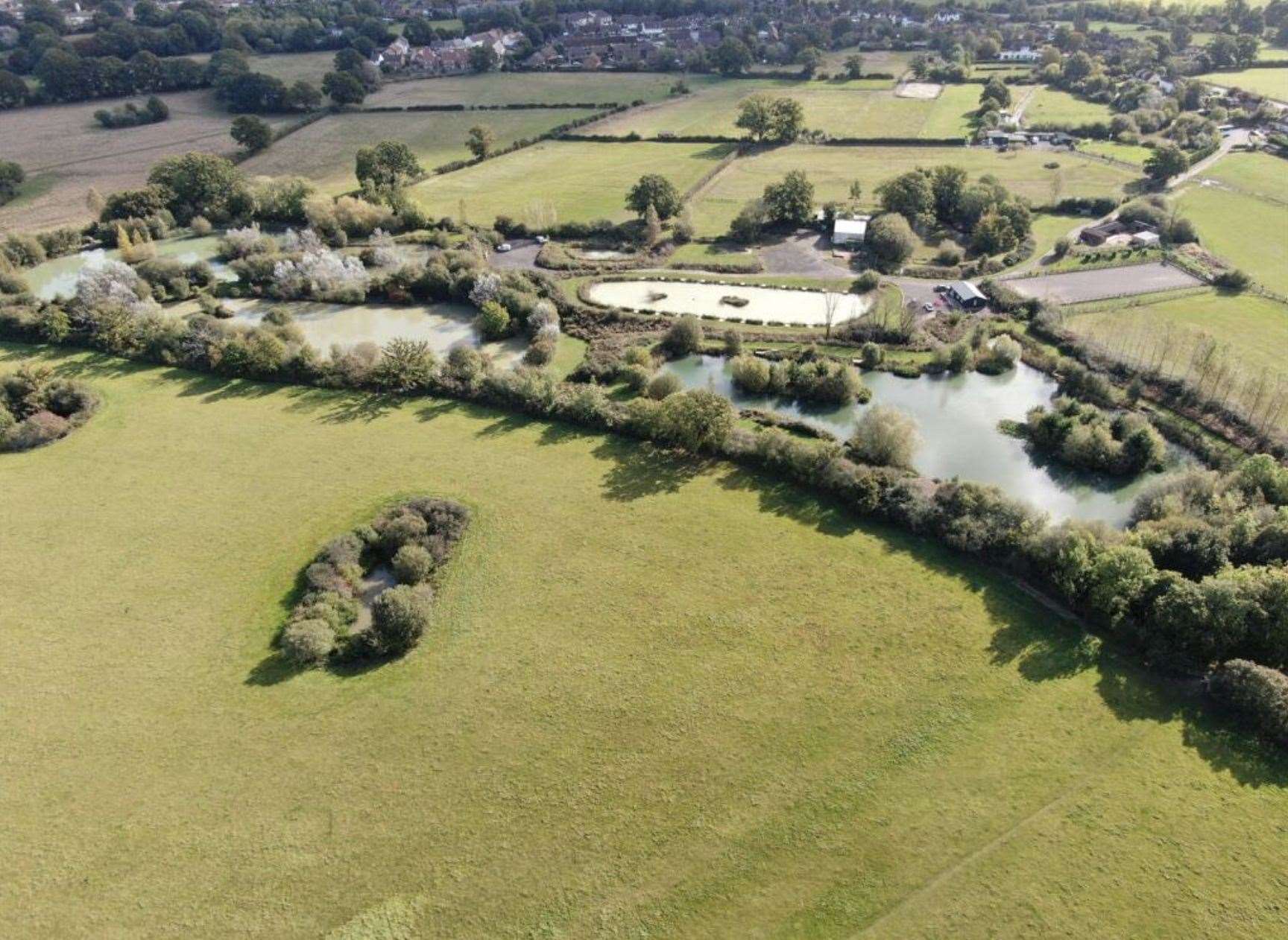 Greenacres Farm Fishery in Biddenden is up for sale for £895,000. Picture: Savills