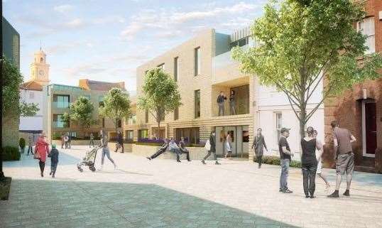 An artist's impression showing the Beach Street development, which Wetherspoon wants to expand into