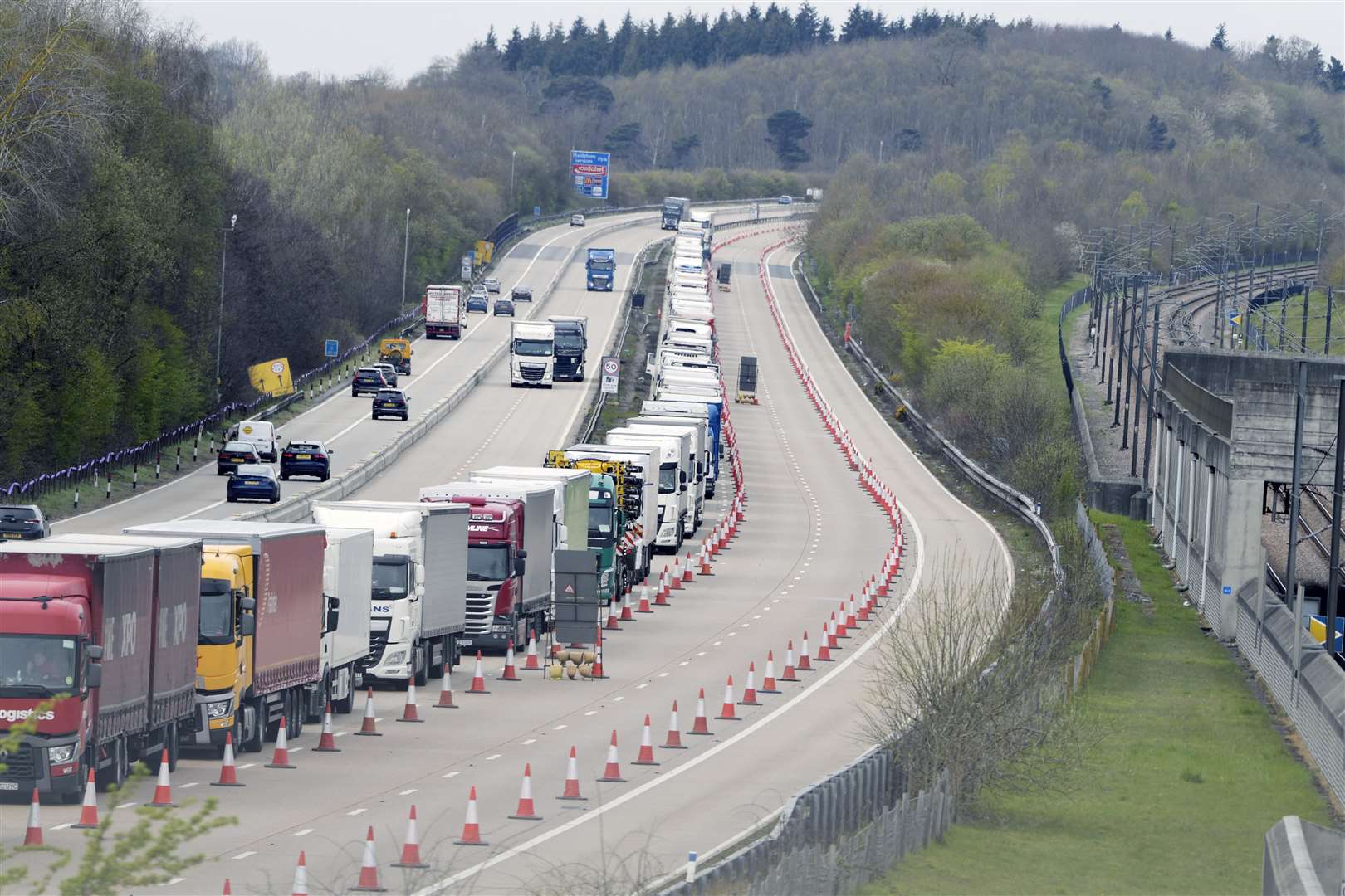 Brock means lorries can be queued on the coastbound carriageway if necessary. Pictures: Barry Goodwin