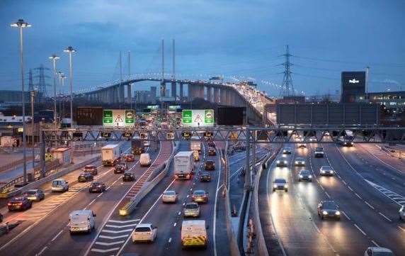 Around 180,000 vehicles a day pass over the Dartford Crossing