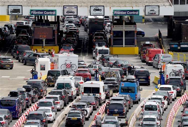 Passengers queue for ferries at the Port of Dover. Photo: Gareth Fuller / PA