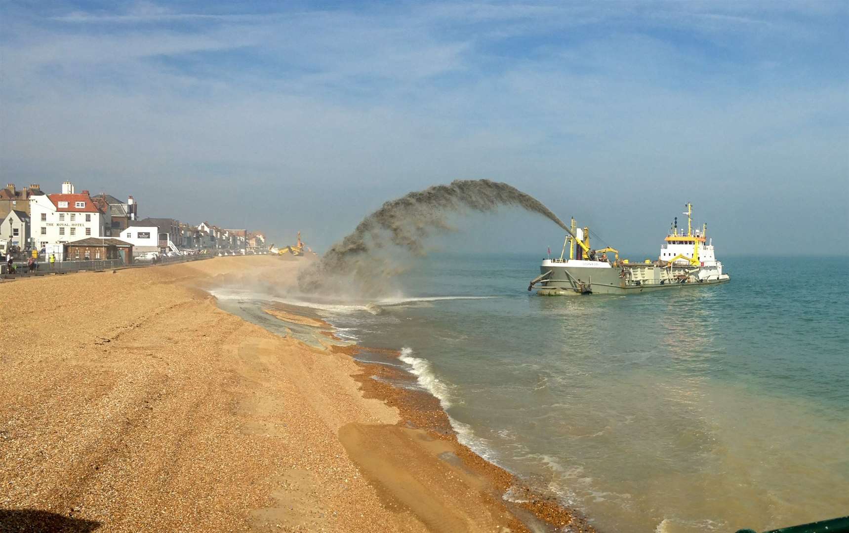 Sea defence works were previously carried out in Deal in 2013 Picture: James Flashman