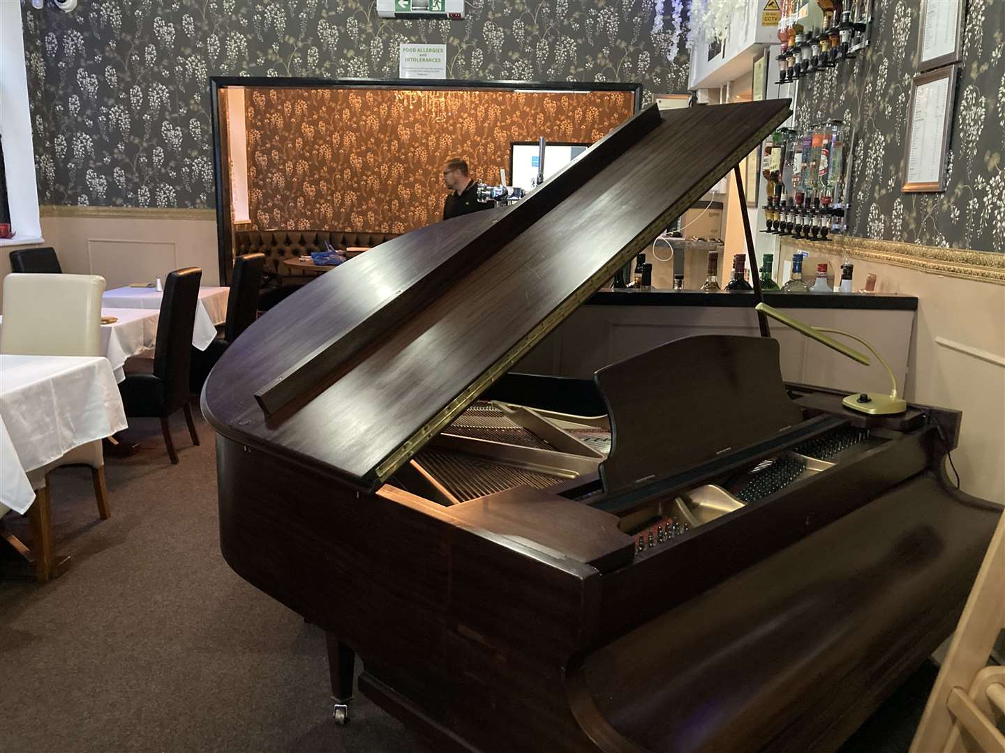Babygrand piano in Carlyle's Restaurant in Rose Street, Sheerness. Picture: John Nurden (62093416)