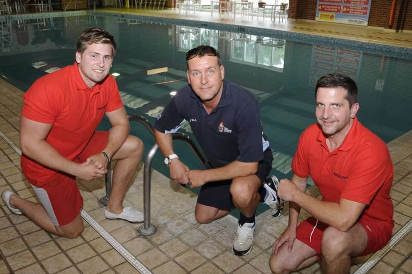 Dymchurch lifeguards, from left, Ryan Metten, John Blair and Stephen Lawrence