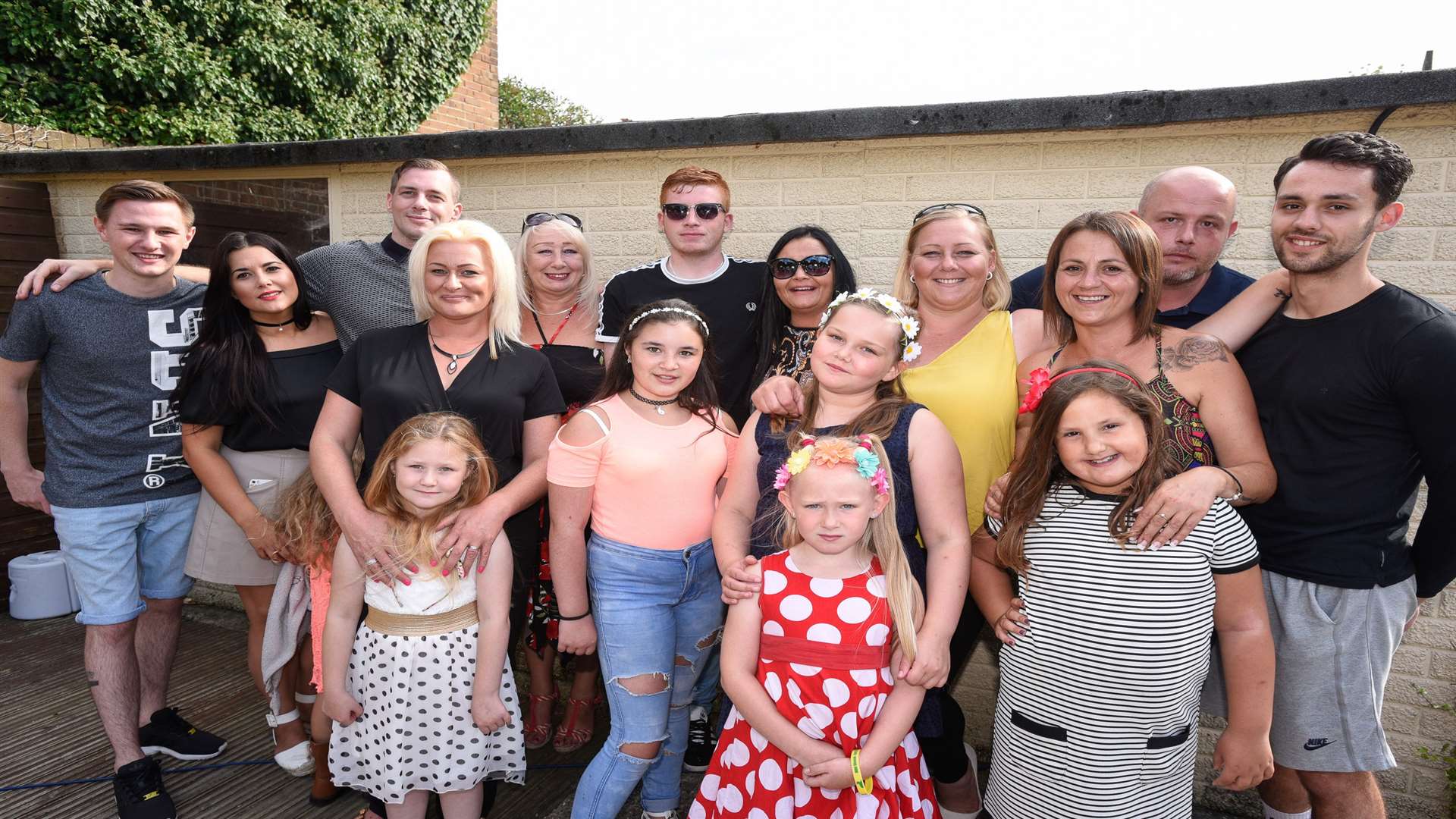 The Sadler family at a charity day held in her memory