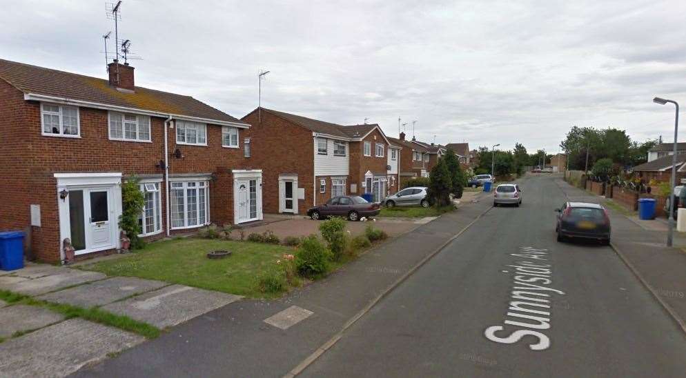 The bearded man was spotted in Sunnyside Avenue, Minster. Picture: Google